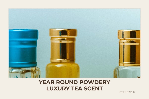 year-round powdery luxury tea scent